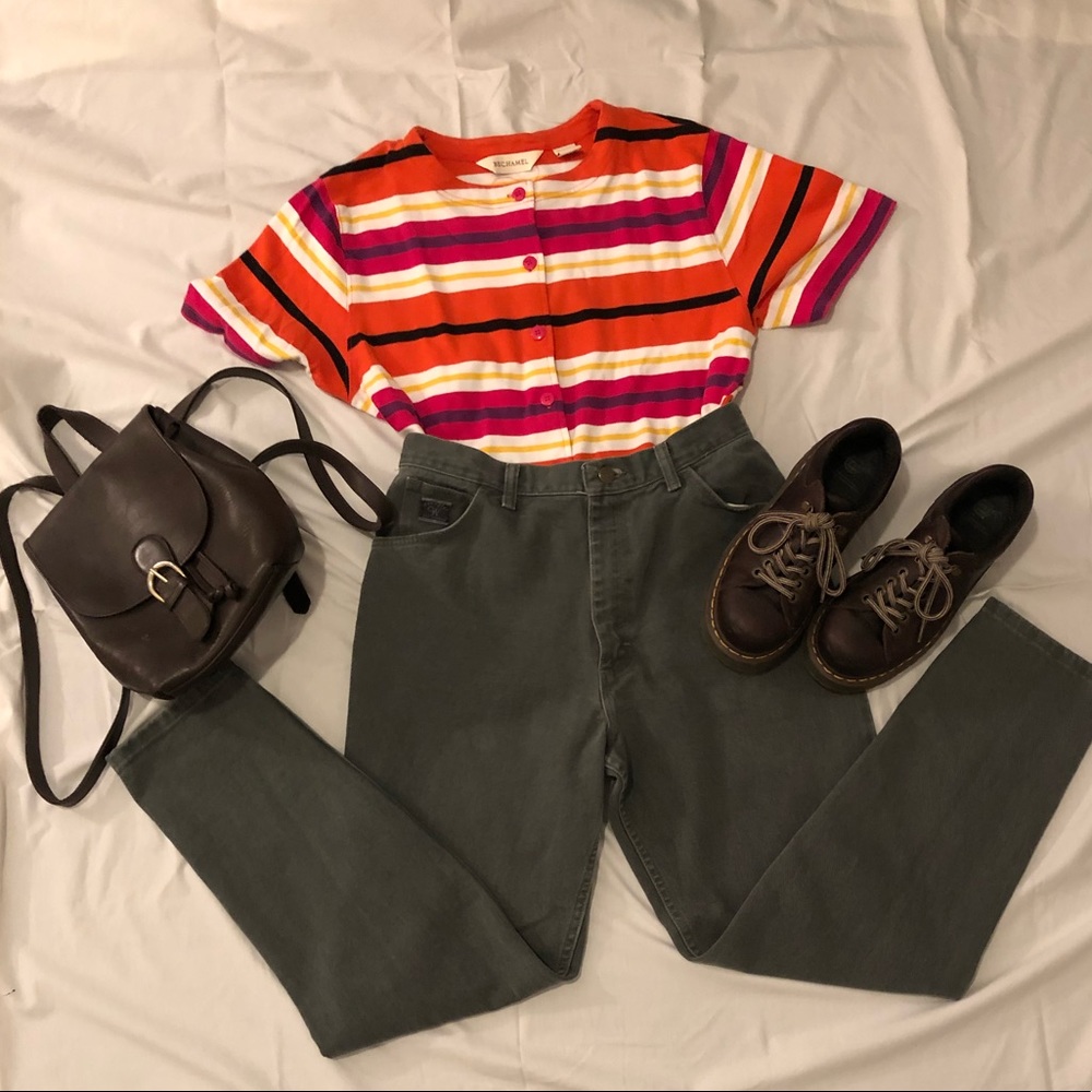 Vintage Striped Knit Top